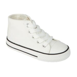 Zapatillas Altas Unisex Lona Blanco