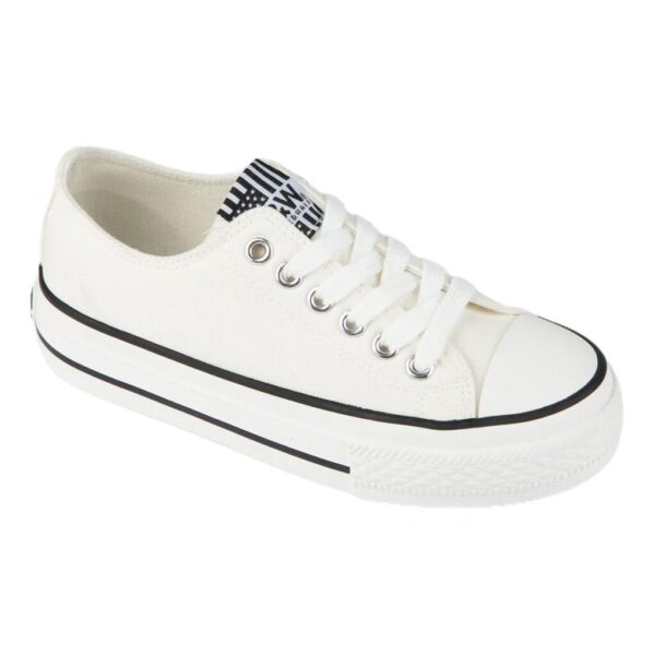 Zapatillas Basic Lona Blanco