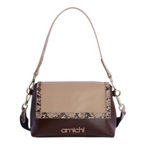 Bolso Amichi Combinado Marrón