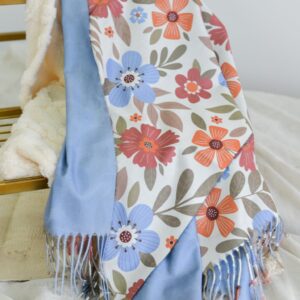 Pashmina Noco Flores Azul