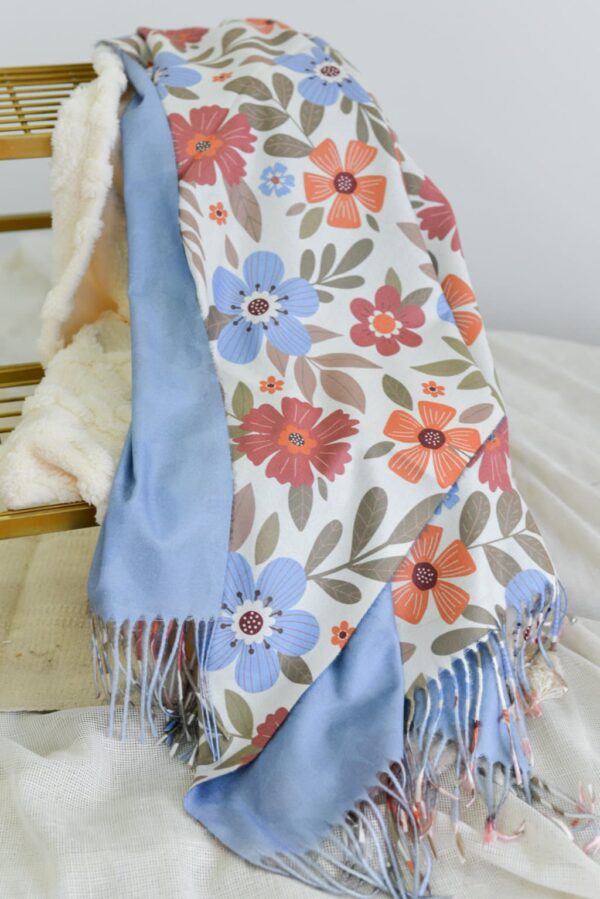 Pashmina Noco Flores Azul