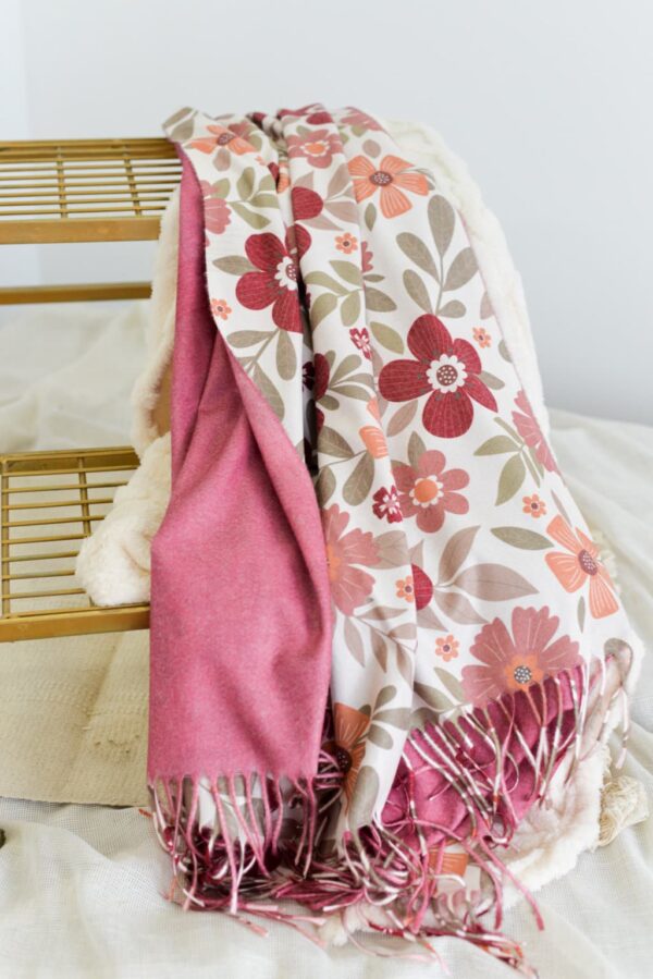 Pashmina Noco Flores Granate