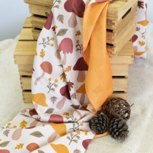 Pashmina Noco Otoño Setas Mostaza