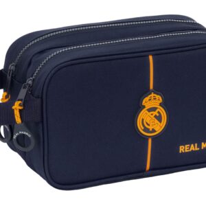 Neceser 2 Cremalleras Azul Marino Real Madrid