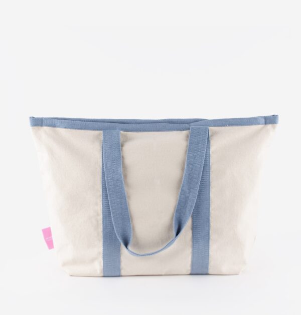 Bolso Playa Victoria Lona Bordado Crudo - Imagen 2
