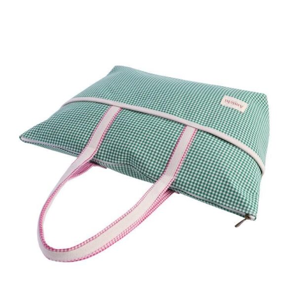 Bolso de Playa Amichi Vichy Verde - Imagen 5
