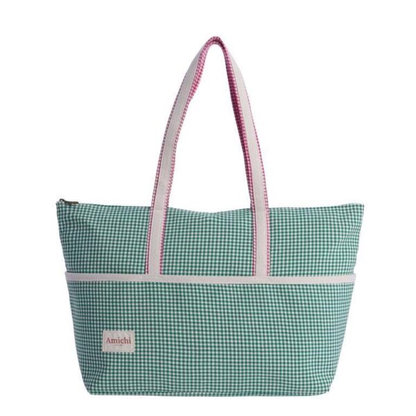 Bolso de Playa Amichi Vichy Verde