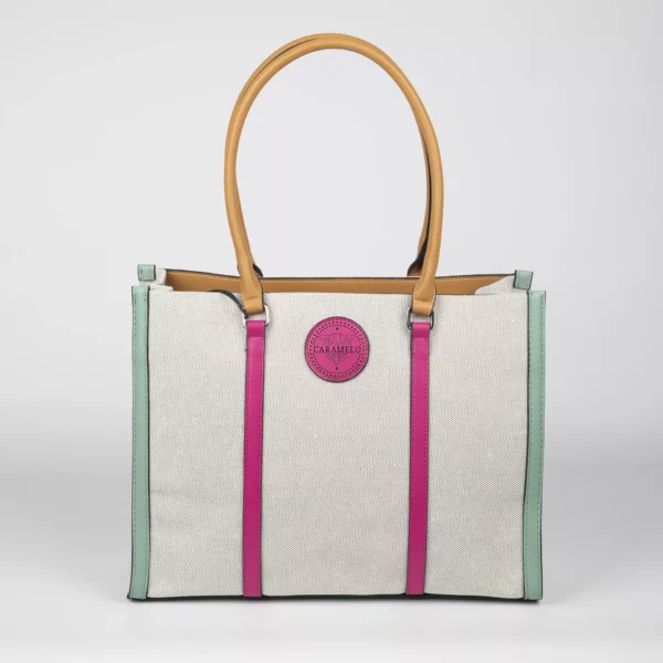 Bolso Nulon Tricolor Caramelo