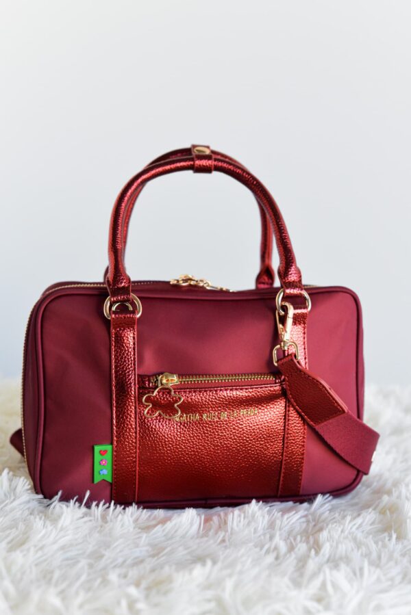 Bolso Nylon Metalizado Agatha Ruiz de la Prada Granate - Imagen 2