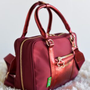 Bolso Nylon Metalizado Agatha Ruiz de la Prada Granate