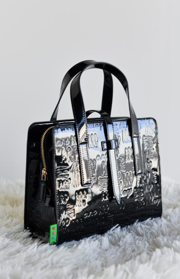 Bolso Tote Charol Logo ARP Azul - Imagen 3