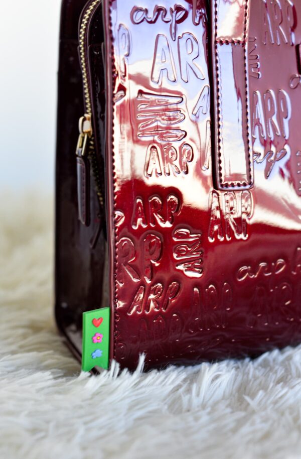 Bolso Tote Charol Logo ARP Granate - Imagen 2
