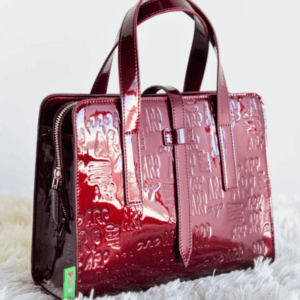 Bolso Tote Charol Logo ARP Granate