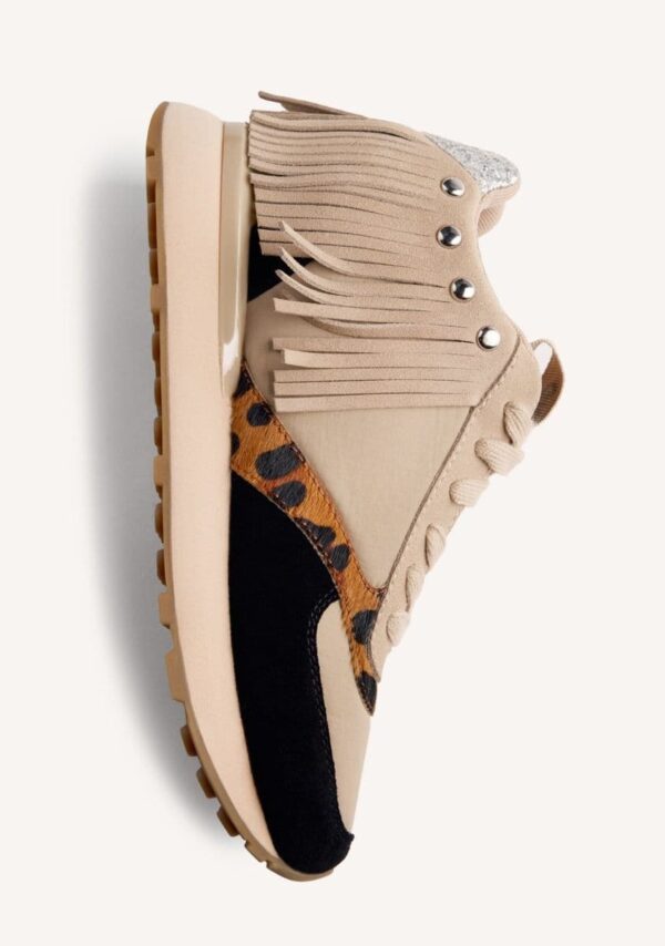 Zapatillas Piel Flecos cuña Bricelyn Gioseppo - Imagen 4