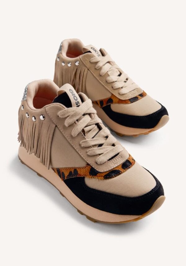 Zapatillas Piel Flecos cuña Bricelyn Gioseppo - Imagen 6