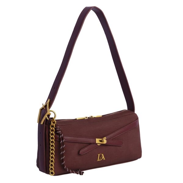 Bolso Baguette Burdeos Don Algodón - Imagen 2