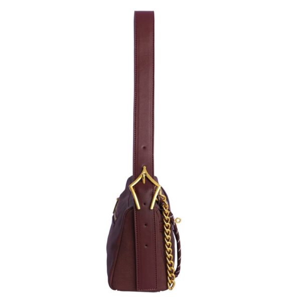Bolso Baguette Burdeos Don Algodón - Imagen 6