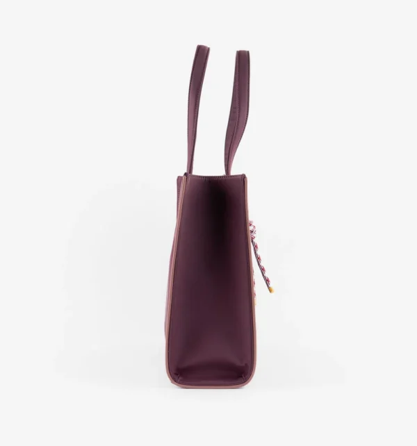 Bolso Shopper Rígida Nylon Burdeos - Imagen 3
