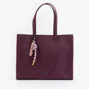 Bolso Shopper Rígida Nylon Burdeos