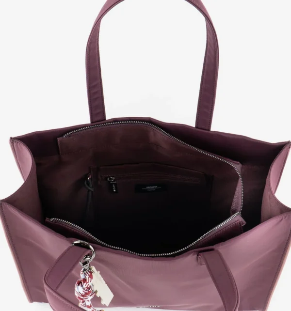 Bolso Shopper Rígida Nylon Burdeos - Imagen 5