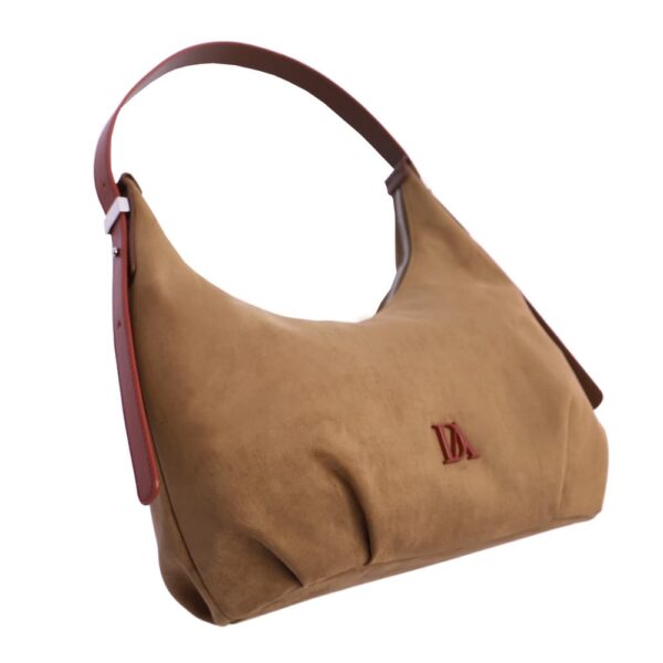 Bolso de Hombro Marrón Don Algodón Ante - Imagen 7