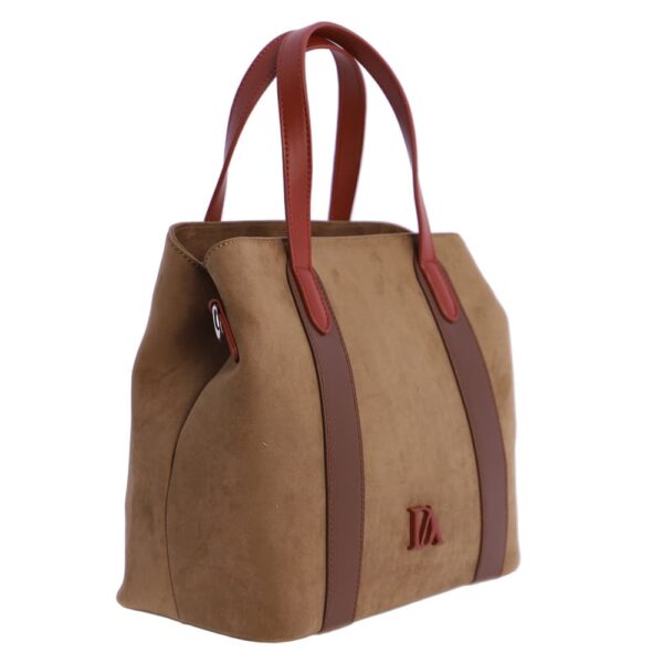 Bolso de Mano Marrón Don Algodón Ante - Imagen 2