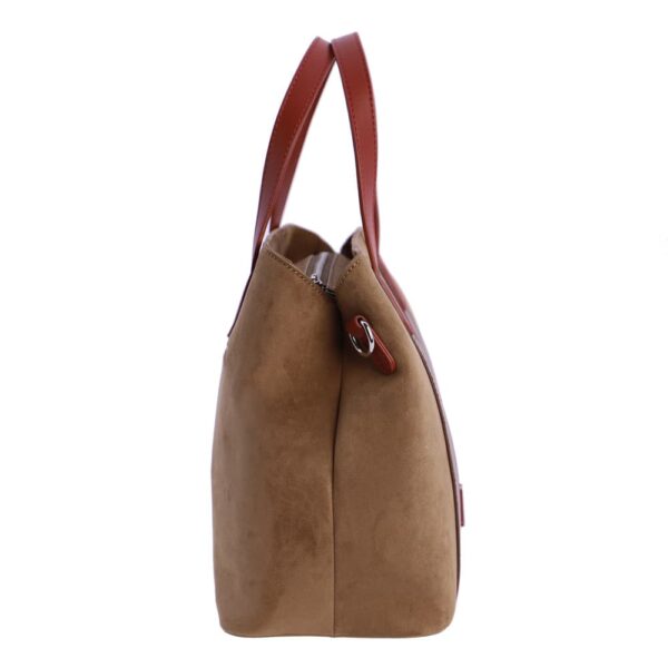 Bolso de Mano Marrón Don Algodón Ante - Imagen 4
