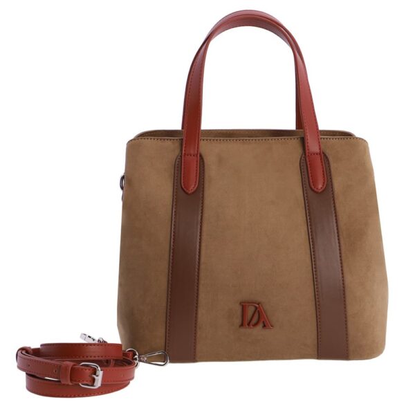 Bolso de Mano Marrón Don Algodón Ante - Imagen 6