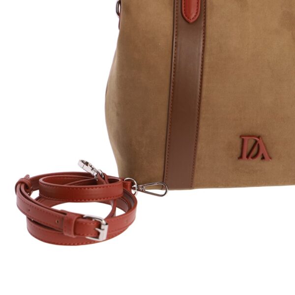 Bolso de Mano Marrón Don Algodón Ante - Imagen 7