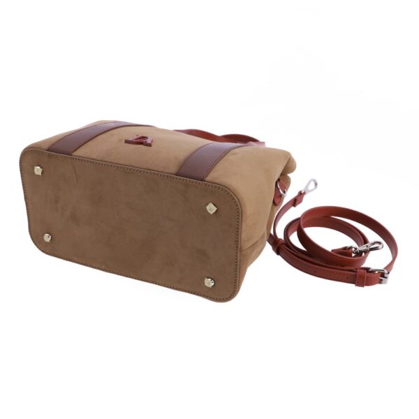 Bolso de Mano Marrón Don Algodón Ante - Imagen 8