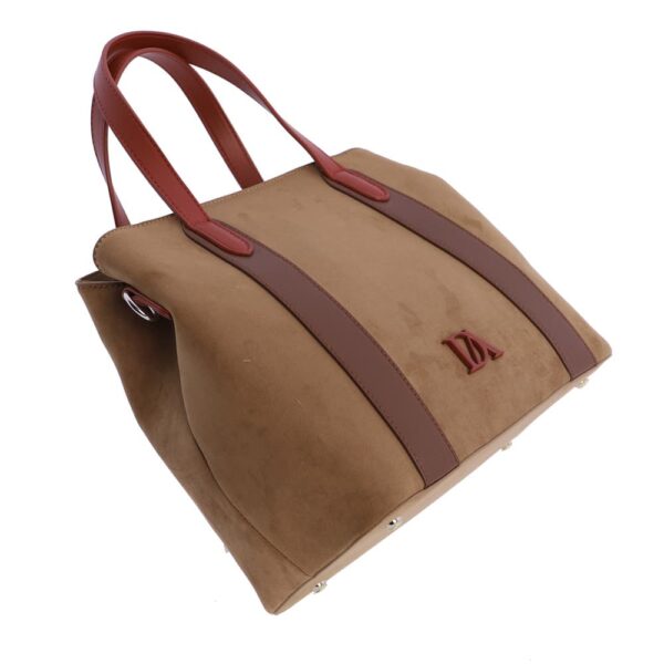 Bolso de Mano Marrón Don Algodón Ante - Imagen 9