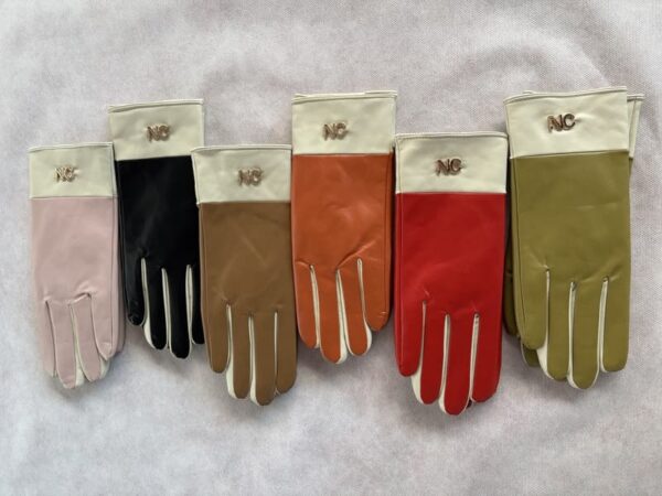 Guantes Bicolor Piel Vegana Noco