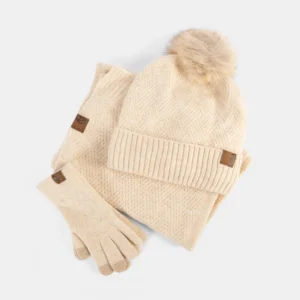 Pack Gorro, Guantes y Bufanda 252852 Beige Pepe Moll