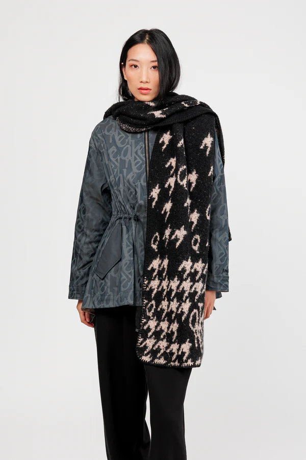 Bufanda con Capucha Negra y Beige Anekke - Imagen 2