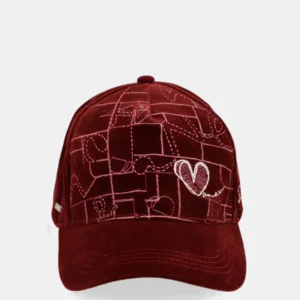 Gorra Mademoiselle Terciopelo Burdeos Anekke