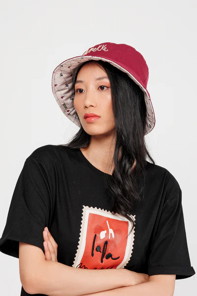 Gorro Pescador Reversible Burdeos Anekke - Imagen 2