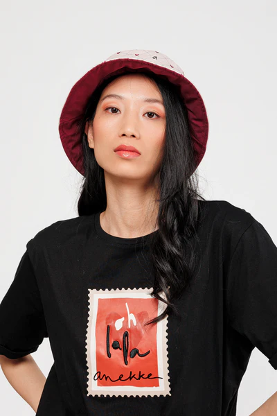 Gorro Pescador Reversible Burdeos Anekke - Imagen 7