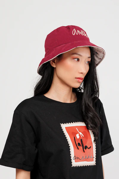 Gorro Pescador Reversible Burdeos Anekke - Imagen 8