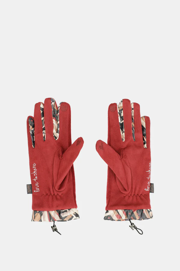 Guantes de Terciopelo Burdeos Anekke - Imagen 2