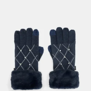 Guantes de punto Azules Anekke
