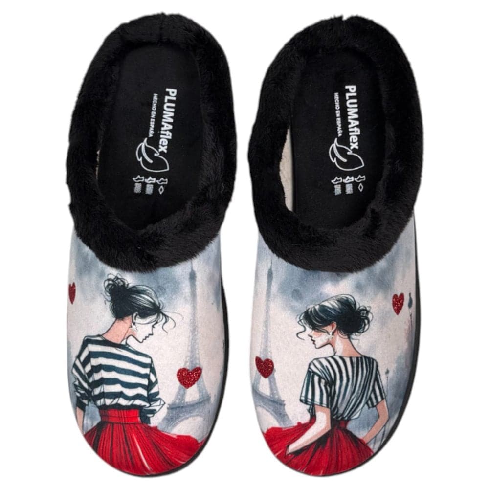 Zapatillas de Casa Plumaflex Chica Paris 12213