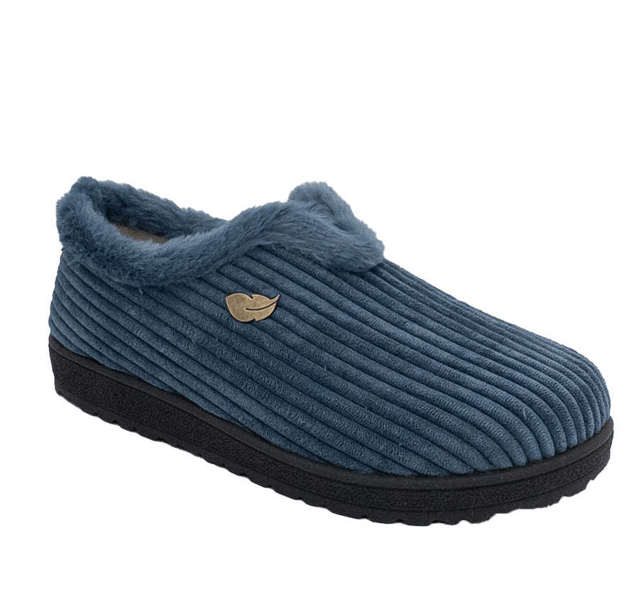 Zapatillas de Casa Plumaflex Pana Azul 80058 Cerrada
