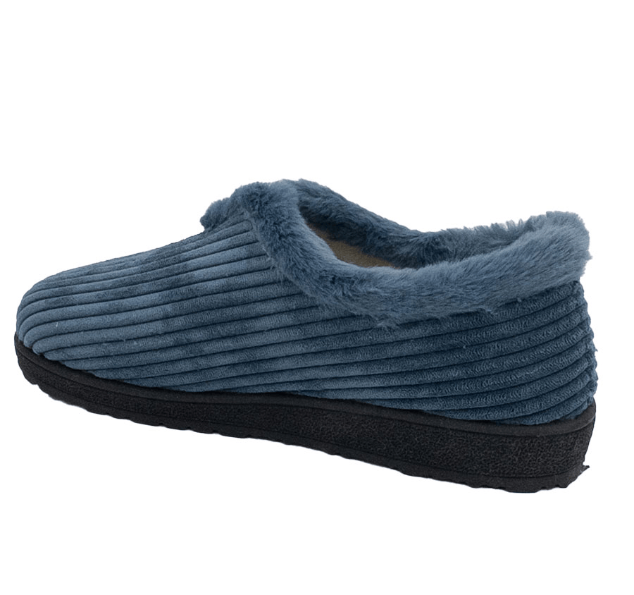 Zapatillas de Casa Plumaflex Pana Azul 80058 Cerrada - Imagen 2