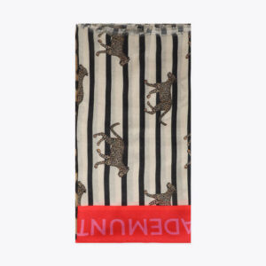 Fular Estampado Combinado de Rayas y Leopardos Lola Casademunt