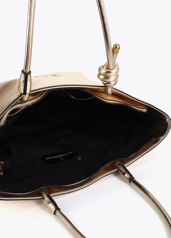 Shopper Desestructurado Dorado Lola Casademunt - Imagen 8