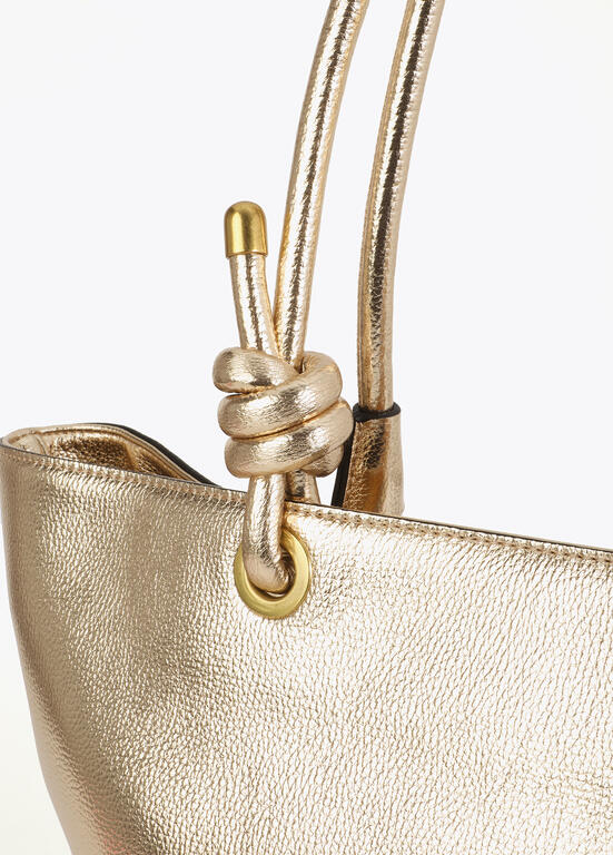 Shopper Desestructurado Dorado Lola Casademunt - Imagen 9