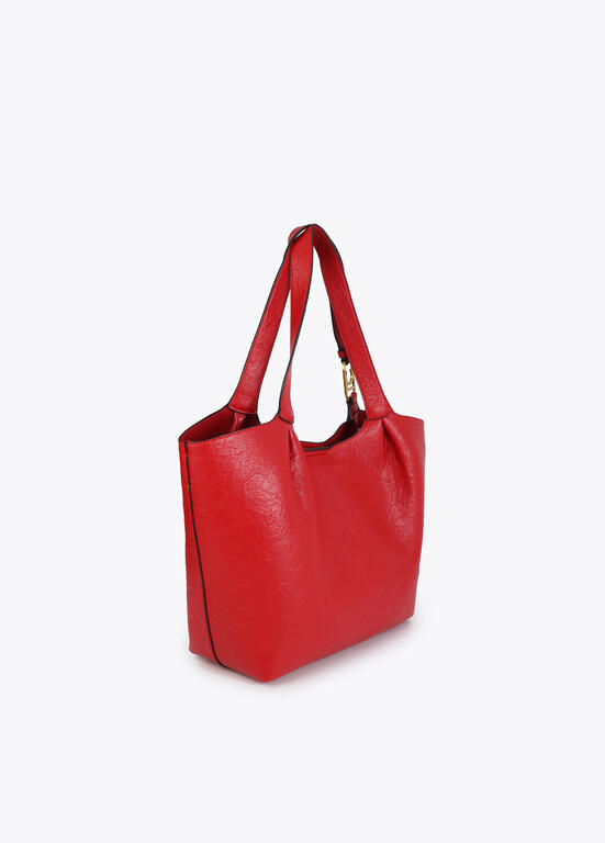 Shopper Rojo Pliegues Lola Casademunt - Imagen 6