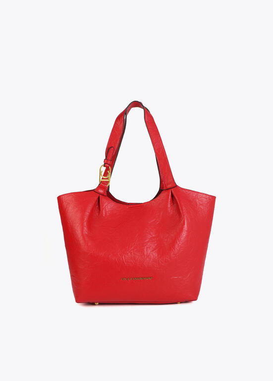Shopper Rojo Pliegues Lola Casademunt