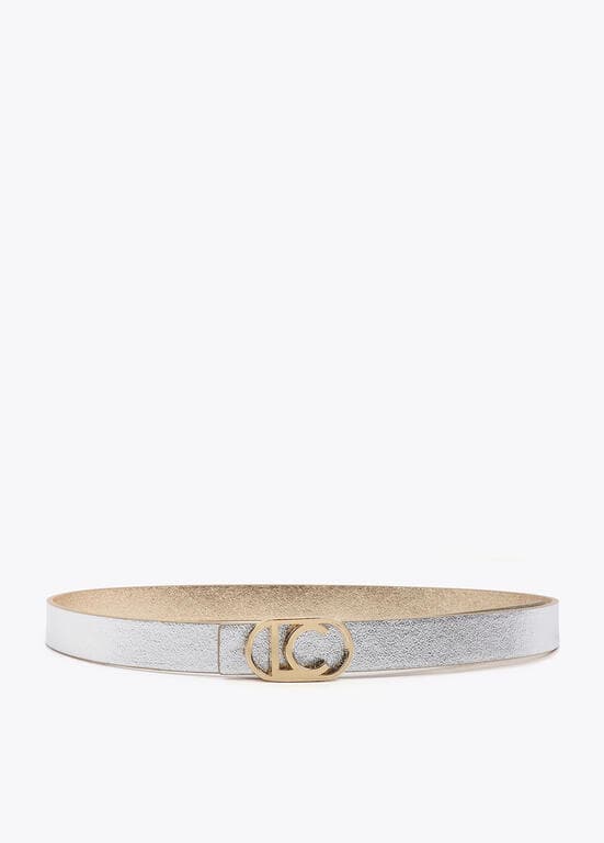 Cinturon Reversible Oro-Plata Hebilla logo Ovalado Lola Casademunt - Imagen 2