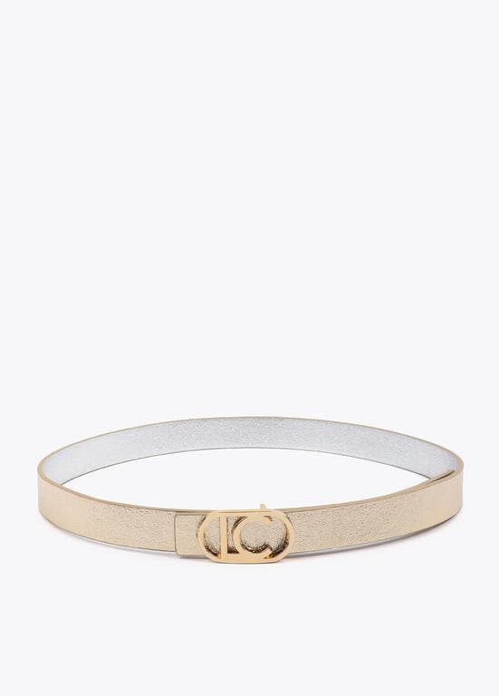 Cinturon Reversible Oro-Plata Hebilla logo Ovalado Lola Casademunt - Imagen 3